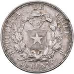 CILE 50 Centavos 1863 - ... 