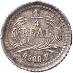 GUATEMALA Quarto di real 1876 - AG (g 0,68) 