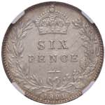 INGHILTERRA Vittoria (1837-1901) 6 pence ... 