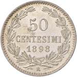 SAN MARINO 50 Centesimi 1898 - Gig. 29 AG (g ... 