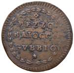 Pio VI (1775-1799) Gubbio - Mezzo baiocco A. ... 