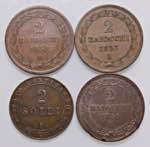 Pio IX (1846-1870) Lotto di 4 monete come da ... 