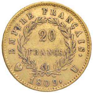 Napoleone (1804-1814) TORINO 20 Franchi 1809 ... 