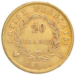 Napoleone (1804-1814) TORINO 20 Franchi 1810 ... 