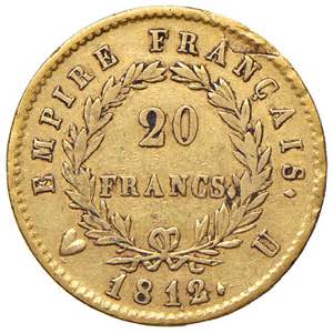Napoleone (1804-1814) TORINO 20 Franchi 1812 ... 
