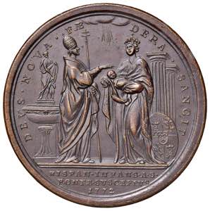 Clemente XIV (1769-1774) Medaglia A. IV 1772 ... 