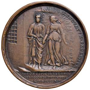 Pio VII (1800-1823) Medaglia 1814 A. XV - ... 