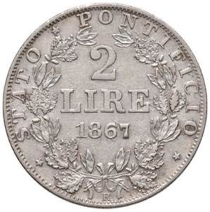 PIO IX (1846-1870) 2 Lire 1867 A. XXII - ... 