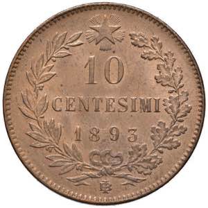 Umberto I (1878-1900) 10 Centesimi 1893 B - ... 