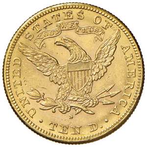 USA 10 Dollari 1885 S - KM 102 AU (g 16,73) ... 