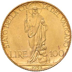    Pio XI (1922-1939) 100 Lire 1932 A. XI ... 