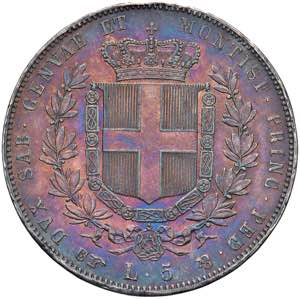    Vittorio Emanuele II (1849-1861) 5 Lire ... 