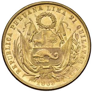    PERU 8 Escudos 1863 - ... 