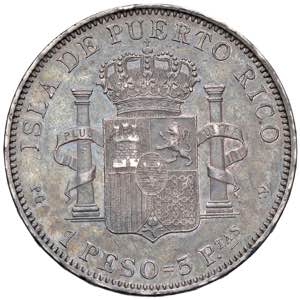    PORTORICO Alfonso XIII (1886-1898) Peso ... 