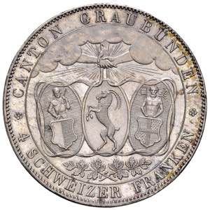   SVIZZERA Graubunden - 4 Franken 1842 - ... 