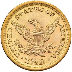    USA 2,50 dollari 1889 - KM 72 AU (g 4,19)