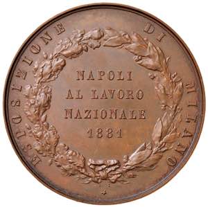    NAPOLI Medaglia 1881 Napoli al lavoro ... 