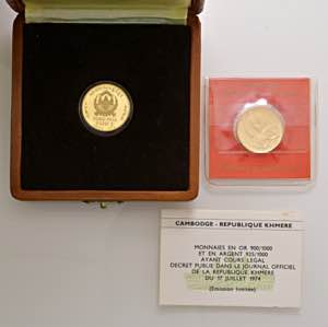 CAMBOGIA 50.000 Riels 1974 - Fr. 8; KM 64 AU ... 