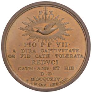    Pio VII (1800-1823) Medaglia 1814 emessa ... 