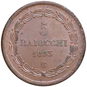    Pio IX (1846-1878) Bologna - 5 Baiocchi ... 