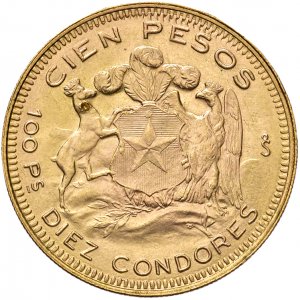 CILE 100 Pesos 1946 - AU (g 20,34)