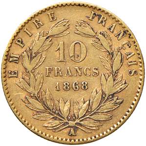FRANCIA Napoleone III (1852-1870) 10 Franchi ... 