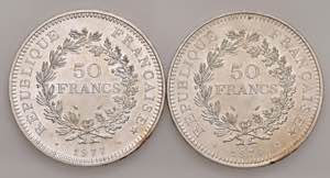 FRANCIA 50 Franchi 1976 e 1977 - AG Lotto di ... 