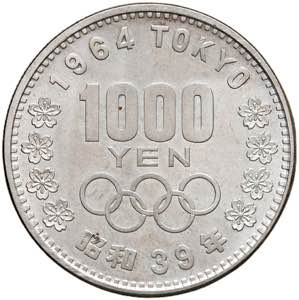 GIAPPONE 1.000 Yen 1964 - KM 80 AG (g 20,10)