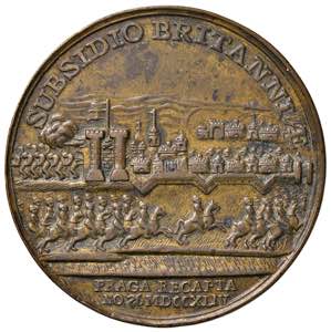INGHILTERRA Medaglia 1744 Presa di Praga da ... 