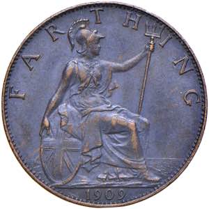 INGHILTERRA Edoardo VII (1901-1910) Farthing ... 