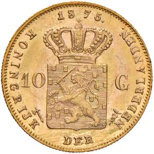 OLANDA William III (1849-1890) 10 Gulden ... 