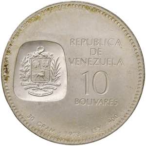 VENEZUELA 10 Bolivares 1973 - KM 45 AG (g ... 