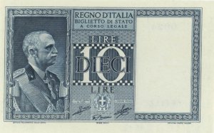 BANCONOTE Banca d’Italia 10 Lire 1939 ... 