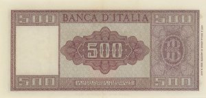 BANCONOTE Banca d’Italia 500 Lire ... 