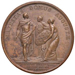 PALERMO Medaglia 1738 Felicitazioni di Luigi ... 