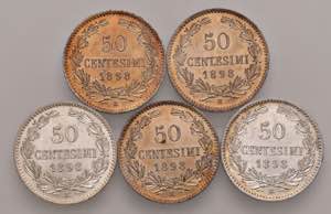 SAN MARINO 50 Centesimi 1898 - AG Lotto di ... 