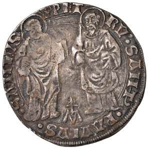 Pio II (1458-1464) Grosso - Munt. 12 AG (g ... 