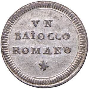 Pio VI (1774-1799) Baiocco 1780 - Munt. 93 ... 