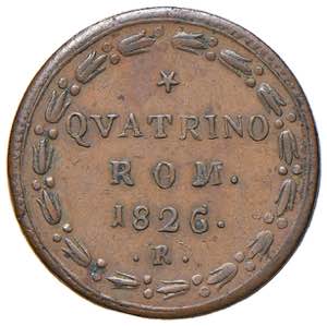 Leone XII (1823-1829) Quattrino 1826 A. IV C ... 