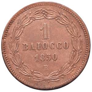 Pio IX (1846-1870) Baiocco 1850 A. V - ... 