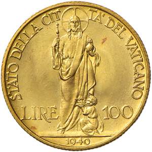 Pio XII (1939-1958) 100 Lire 1940 A. II - ... 