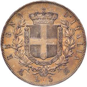 Vittorio Emanuele II (1861-1878) 5 Lire 1874 ... 