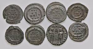 Lotto di otto bronzi romani da classificare ... 