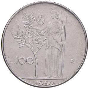 REPUBBLICA ITALIANA (1946-) 100 Lire 1960 ... 