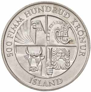ISLANDA 500 Kronur 1974 ... 