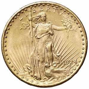 USA 20 Dollari 1924 - AU (g 33,42) Colpetti ... 