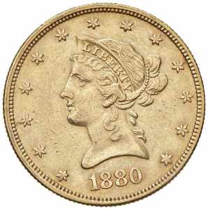 USA 10 Dollari 1880 - AU ... 