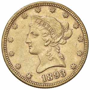 USA 10 Dollari 1893 - AU ... 
