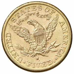 USA 5 Dollari 1887 S - AU (g 8,35)