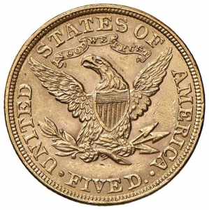USA 5 Dollari 1900 - KM 101 AU (g 8,37) ... 